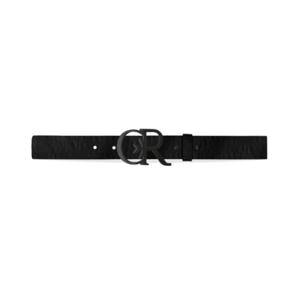 Classic leather belt with gunmetal hardware - 70