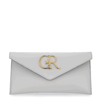 Evia clutch - eggshell/gold