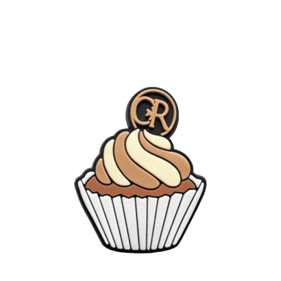 Cup cake shoe charm