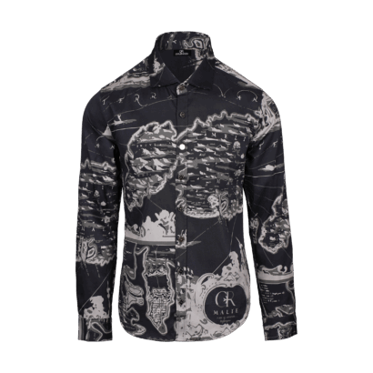 Michael Shirt - map print - Xs
