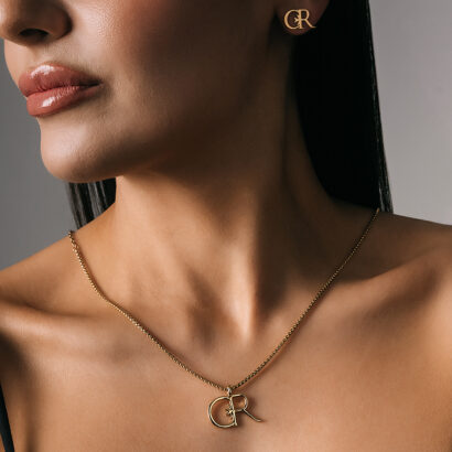 Cr logo necklace