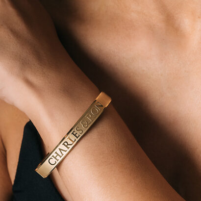 Fullname Logo Bangle - Gold