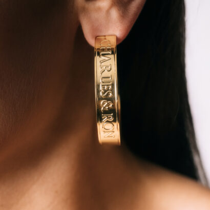 Hoop earring full logo