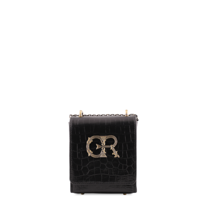 Croc leather micro queen bag