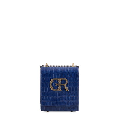 Croc leather micro queen bag