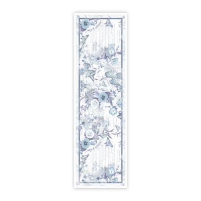 Chiffon scarf flower print - Light blue