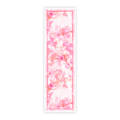 Chiffon scarf flower print - LIGHT PINK