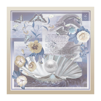 Silk Scarf Floral/Shell print