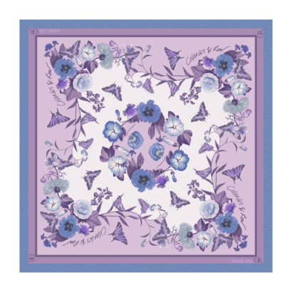 Satin Scarf Butterfly Print