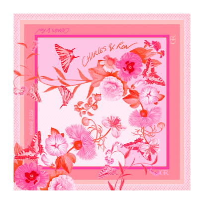 Silk Scarf Floral Print