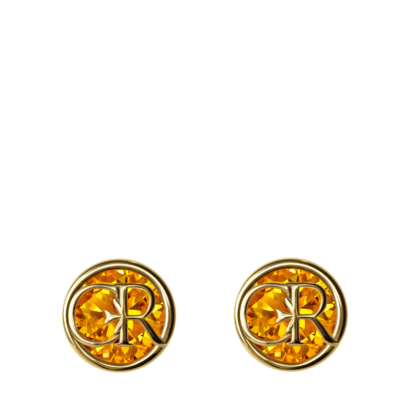 Vanessa stud earrings - Gold stone