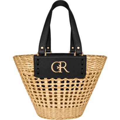 Censina straw bag - Black